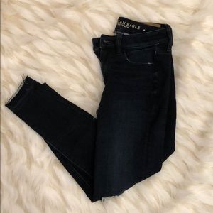 American eagle dark indigo super stretch jeans